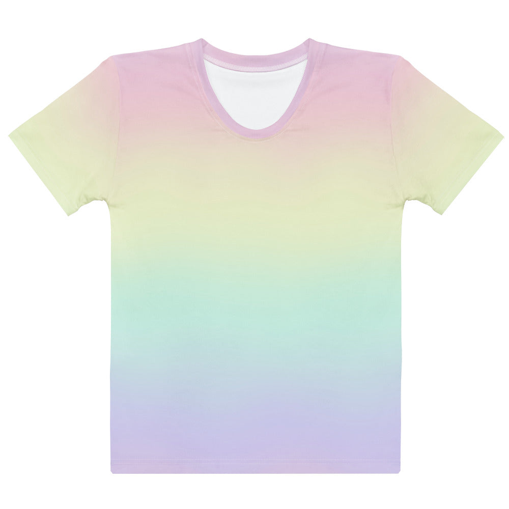 Women's Pastel Pride Rainbow T-Shirt – Soft Stretch Jersey Tee