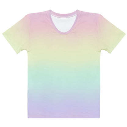 Women's Pastel Pride Rainbow T-Shirt – Soft Stretch Jersey Tee