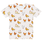 Women's Chicken Pattern T-Shirt – Soft Stretch Jersey Tee