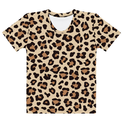Women's Leopard Print T-Shirt – Soft Stretch Jersey Tee