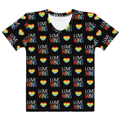 Women's Love Wins Pride T-Shirt – Soft Stretch Jersey Tee