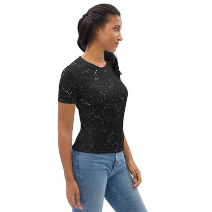 Women's Realistic Constellations T-Shirt – Soft Stretch Jersey Tee