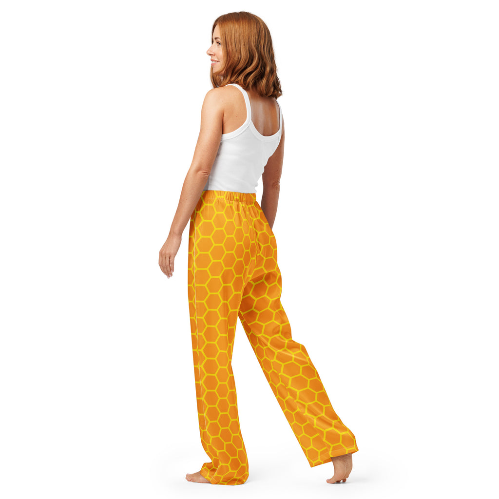 Women’s Honeycomb Pajama Pants – Lightweight Relaxed Fit with Drawstring Waist