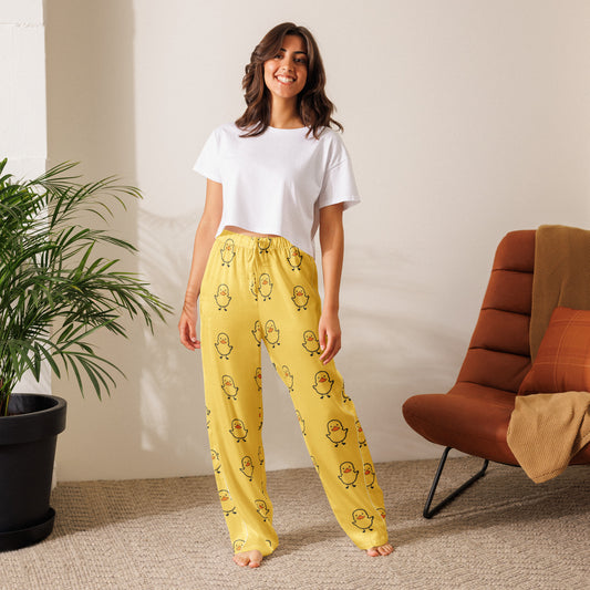 Women’s Yellow Rubber Duck Pajama Pants – Lightweight Relaxed Fit with Drawstring Waist