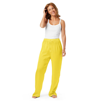 Women’s Yellow Pajama Pants – Lightweight Relaxed Fit with Drawstring Waist