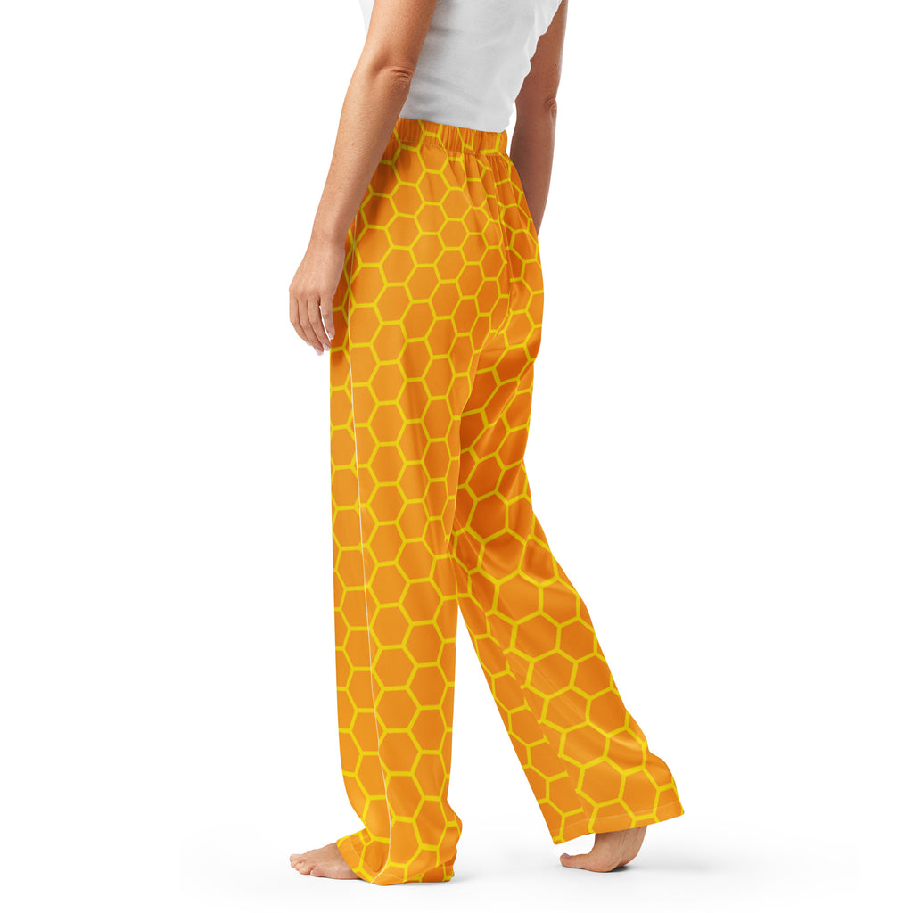 Women’s Honeycomb Pajama Pants – Lightweight Relaxed Fit with Drawstring Waist