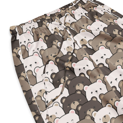 Women’s Bear Print Pajama Pants – Lightweight Relaxed Fit with Drawstring Waist