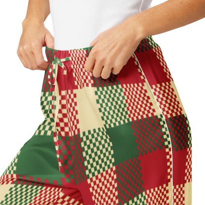 Women’s Christmas Plaid Pajama Pants – Lightweight Relaxed Fit with Drawstring Waist