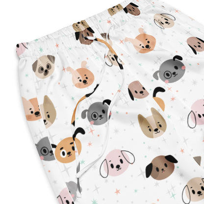Women’s Dog Face Pajama Pants – Lightweight Relaxed Fit with Drawstring Waist