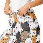 Women’s Kawaii Cat Pajama Pants – Lightweight Relaxed Fit with Drawstring Waist