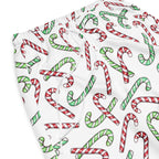 Women’s Red & Green Candy Cane Pajama Pants – Lightweight Relaxed Fit with Drawstring Waist