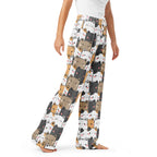 Women’s Kawaii Cat Pajama Pants – Lightweight Relaxed Fit with Drawstring Waist