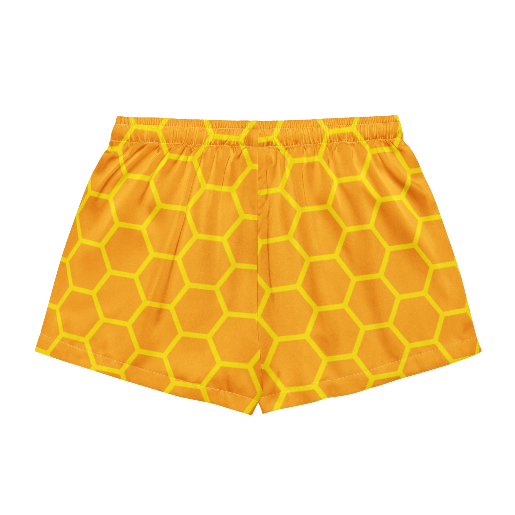 Women’s Honeycomb Silky Pajama Shorts – Lightweight Relaxed Fit with Drawstring Waist