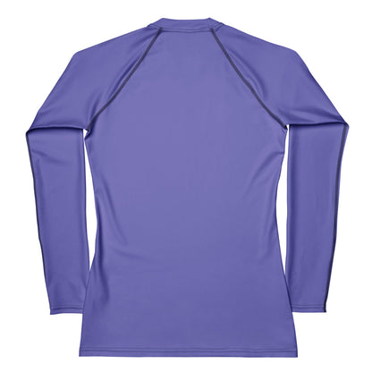 Women's Purple Buttery Soft Long Sleeve Rash Guard Swim Shirt With UPF 50+