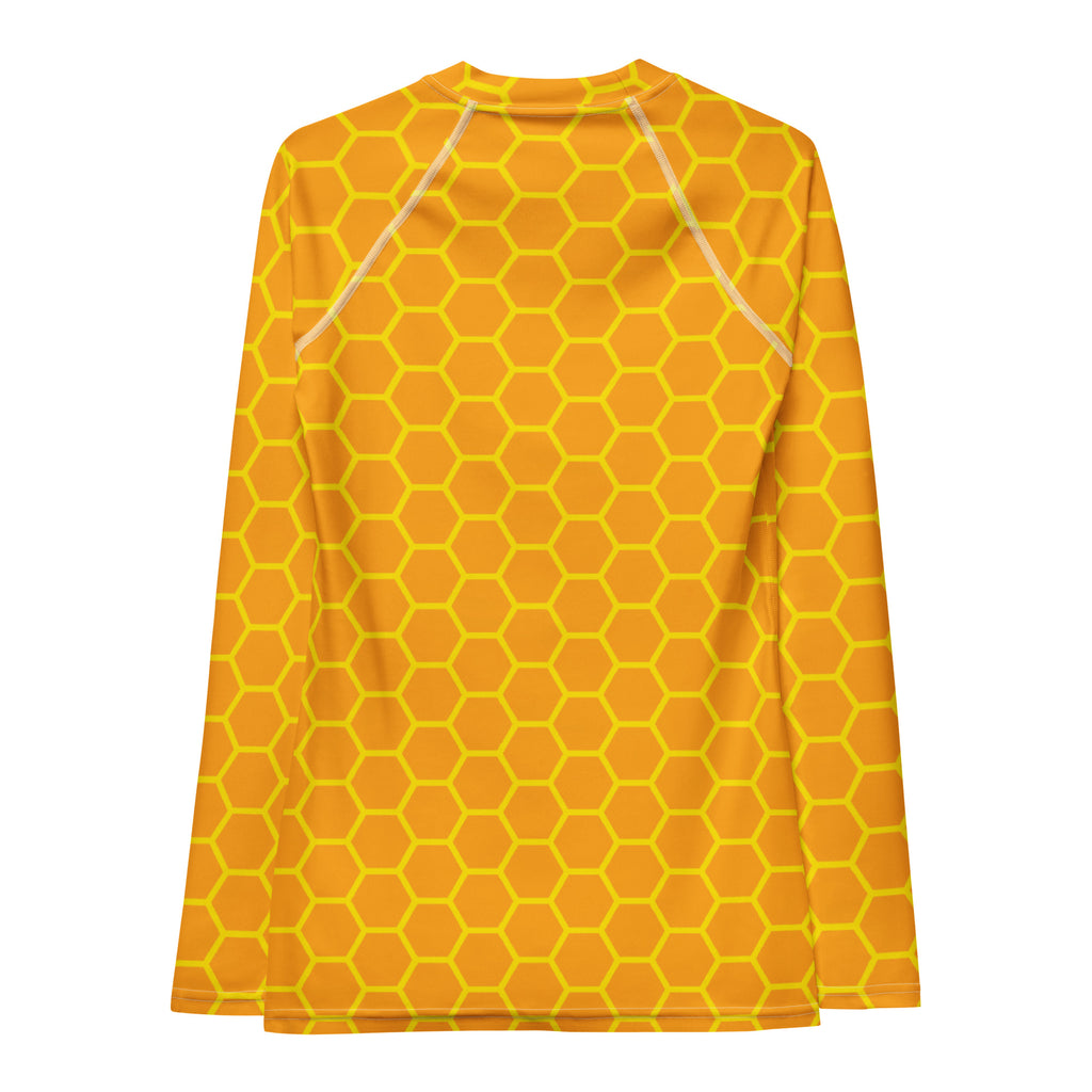Women's Honeycomb Long Sleeve Rash Guard Swim Shirt – Buttery Soft, Sun Safe UPF 50+ Protection, Quick Dry & 4-Way Stretch Comfort