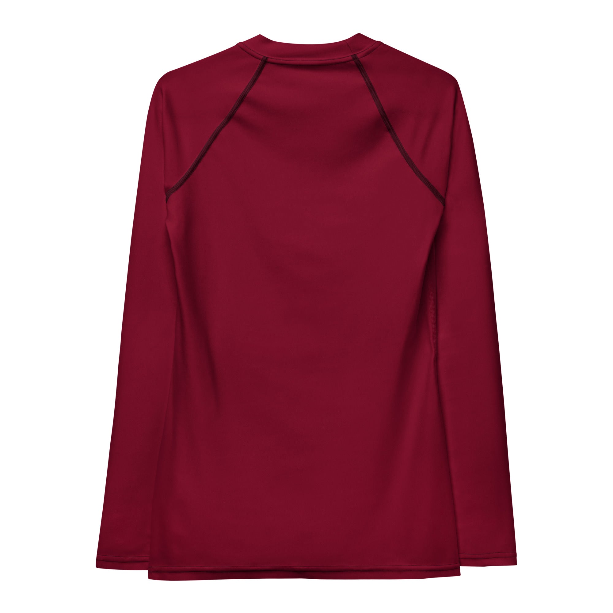 Women's Crimson Red Long Sleeve Rash Guard Swim Shirt – Buttery Soft, Sun Safe UPF 50+ Protection, Quick Dry & 4-Way Stretch Comfort