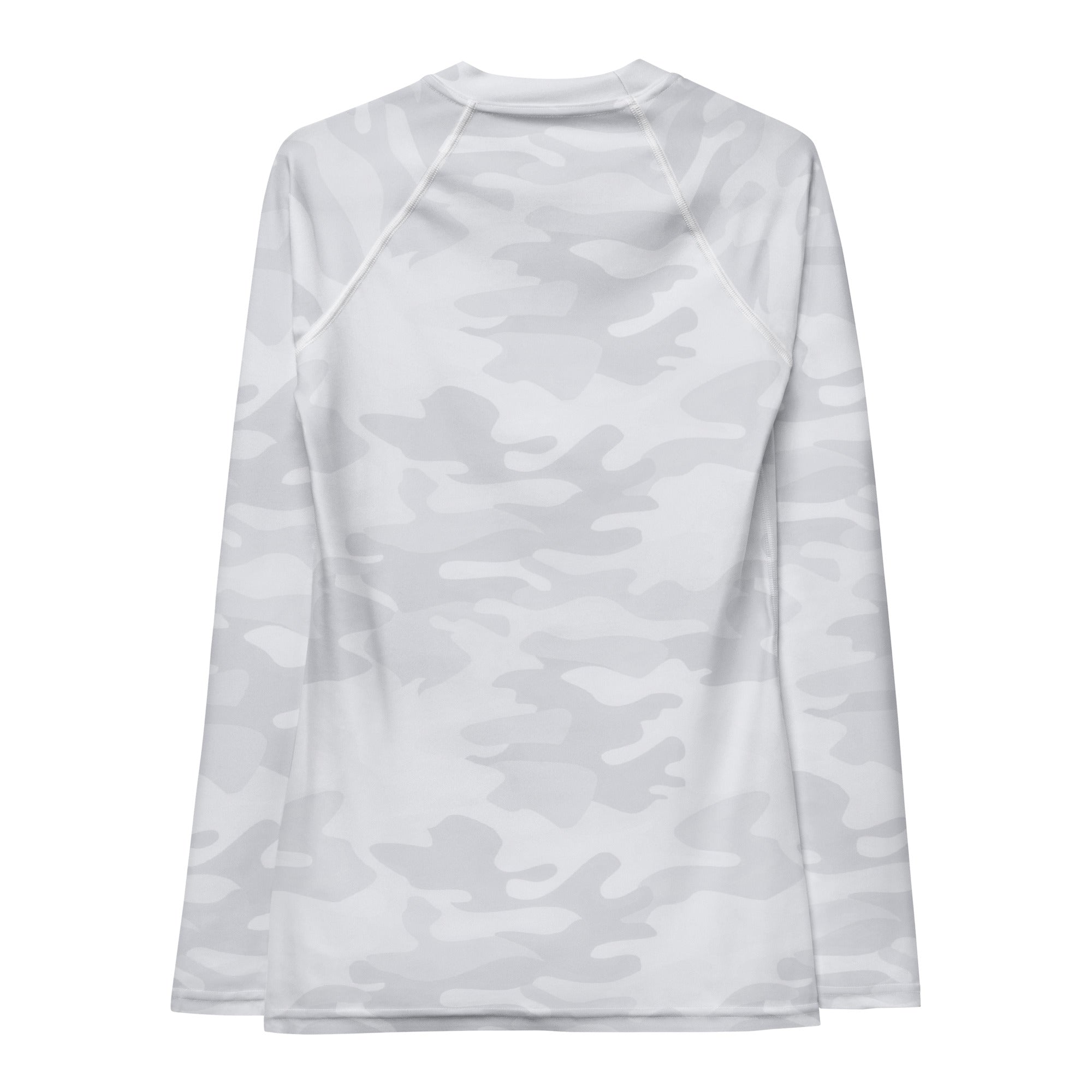 Women's White Camouflage Long Sleeve Rash Guard Swim Shirt – Buttery Soft, Sun Safe UPF 50+ Protection, Quick Dry & 4-Way Stretch Comfort