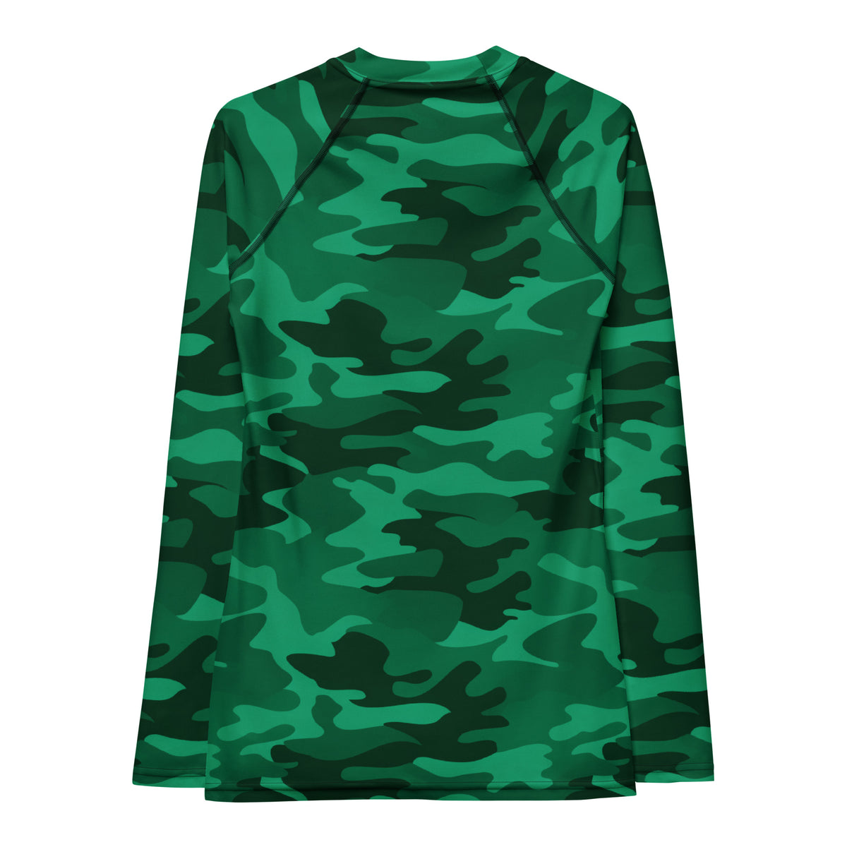 Women's Green Camouflage Long Sleeve Rash Guard Swim Shirt – Buttery Soft, Sun Safe UPF 50+ Protection, Quick Dry & 4-Way Stretch Comfort