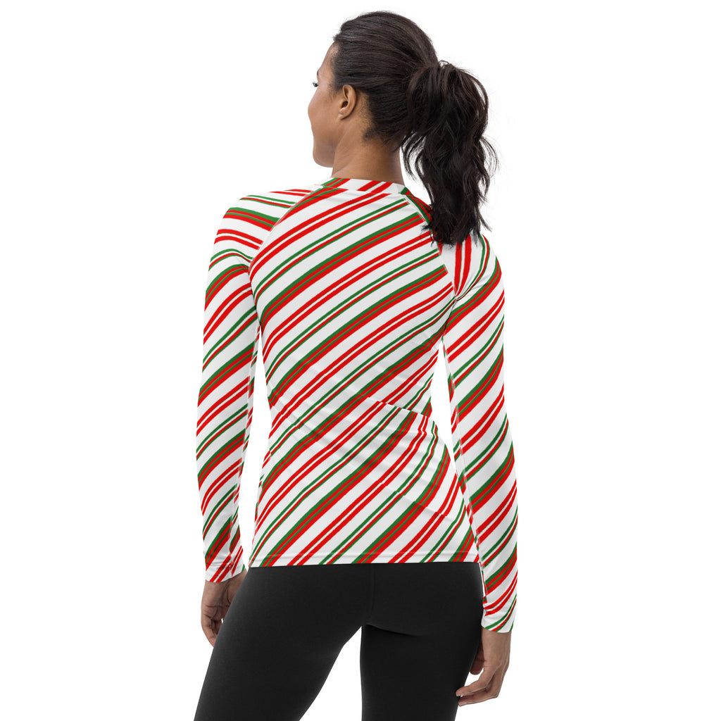 Women's Peppermint Long Sleeve Rash Guard Swim Shirt – Buttery Soft, Sun Safe UPF 50+ Protection, Quick Dry & 4-Way Stretch Comfort