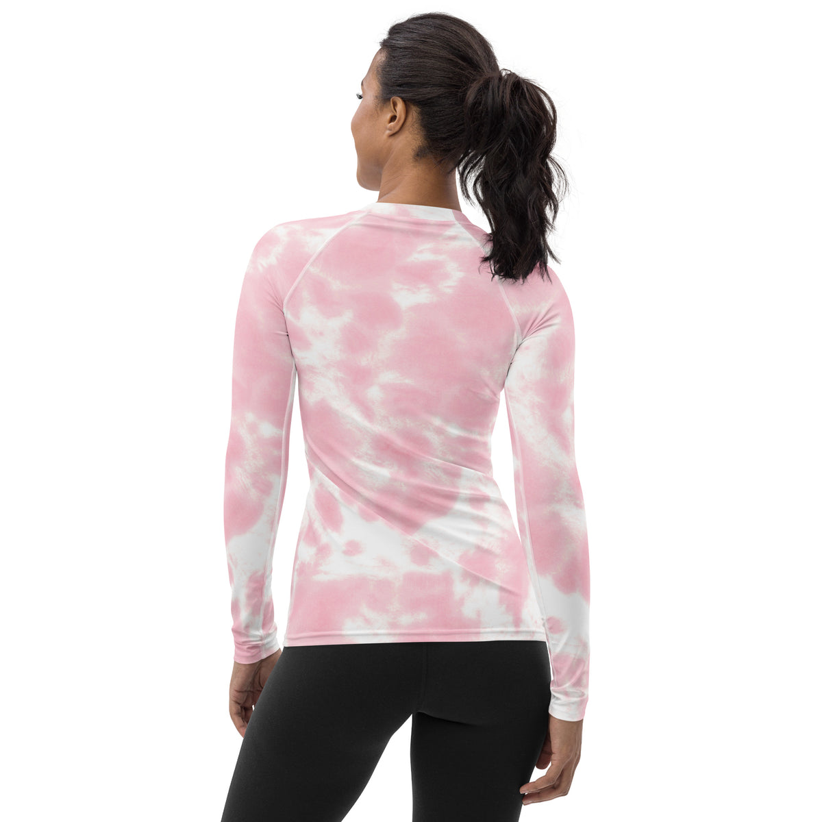 Women's Pink Tie Dye Long Sleeve Rash Guard Swim Shirt – Buttery Soft, Sun Safe UPF 50+ Protection, Quick Dry & 4-Way Stretch Comfort