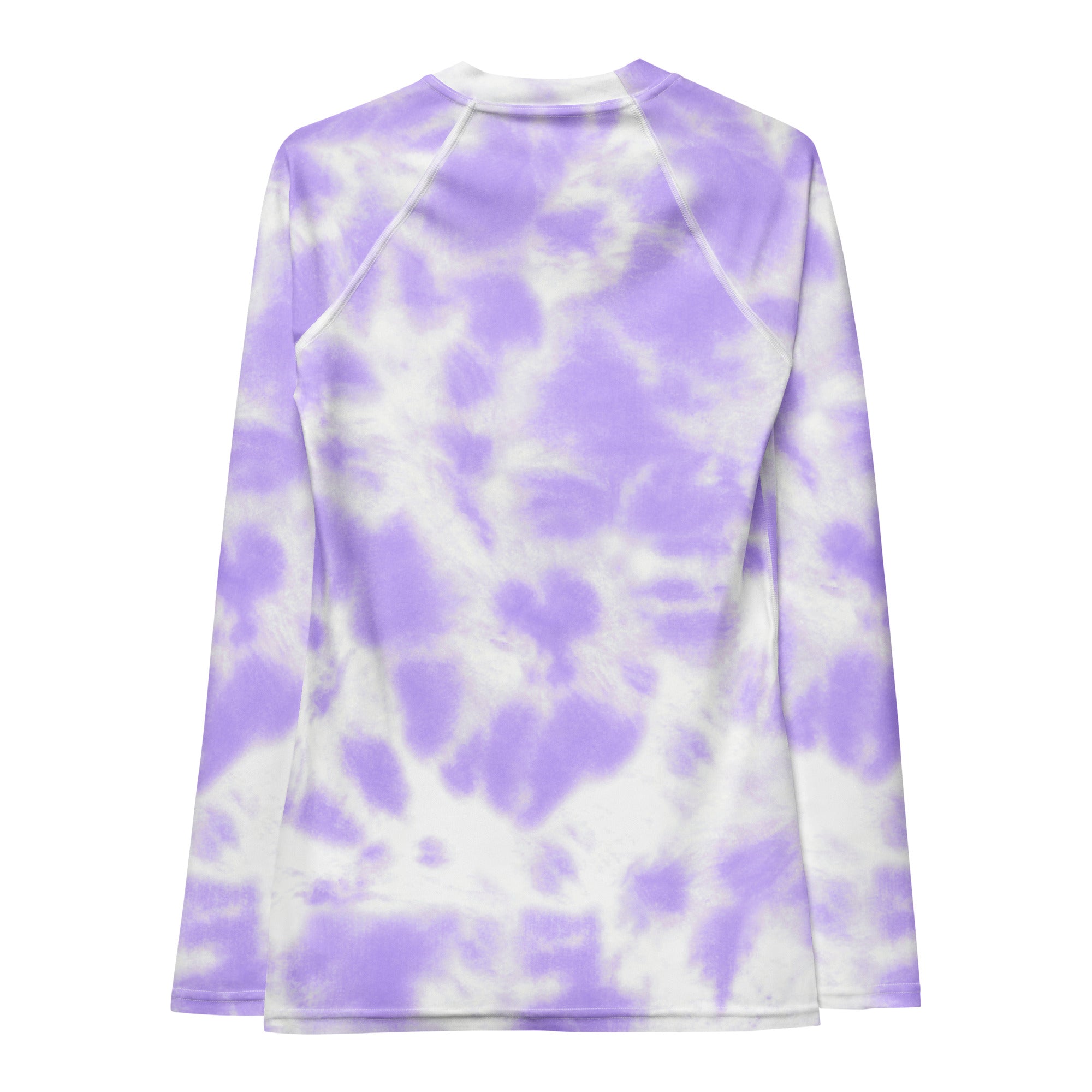 Women's Purple Tie Dye Long Sleeve Rash Guard Swim Shirt – Buttery Soft, Sun Safe UPF 50+ Protection, Quick Dry & 4-Way Stretch Comfort