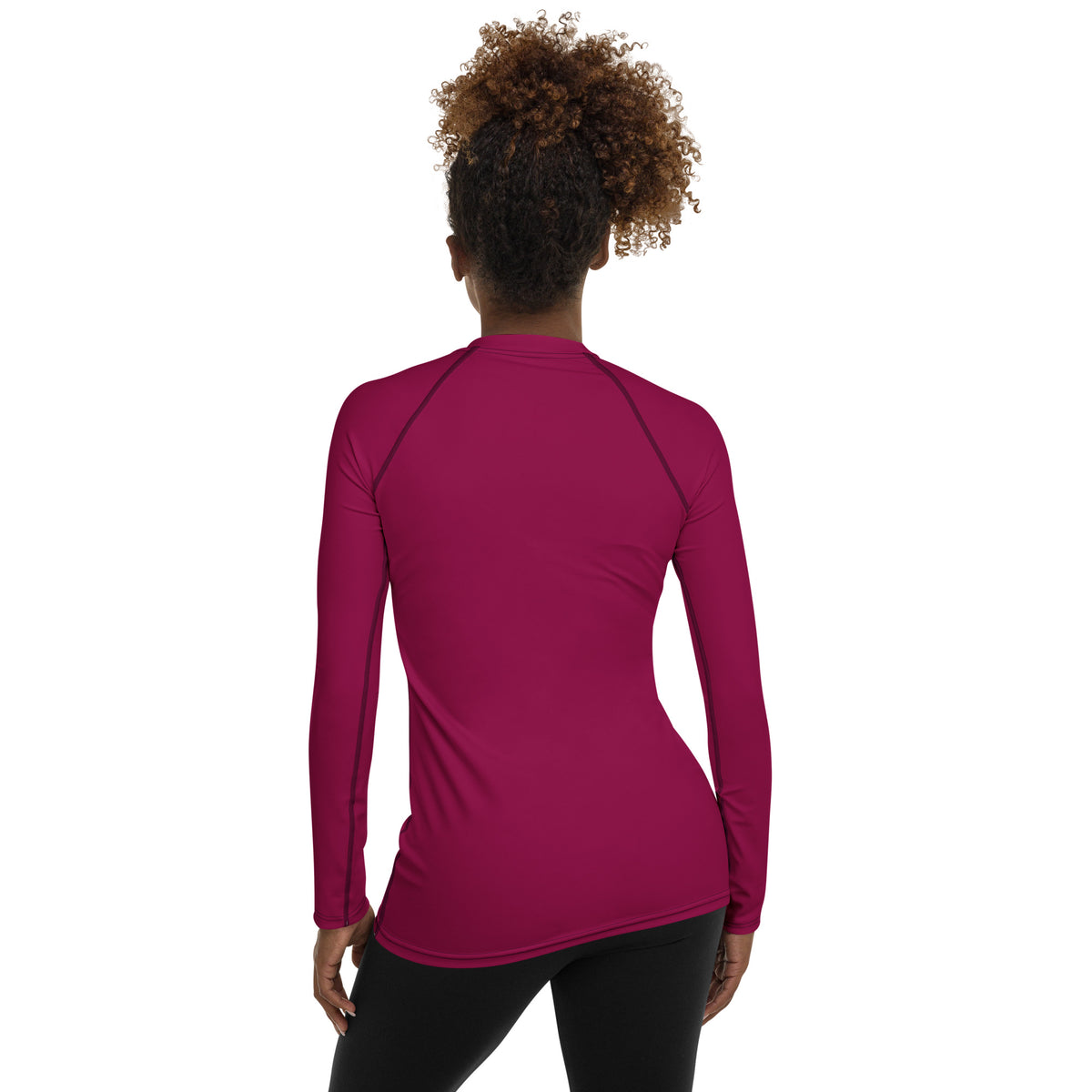 Women's Dark Magenta Long Sleeve Rash Guard Swim Shirt – Buttery Soft, Sun Safe UPF 50+ Protection, Quick Dry & 4-Way Stretch Comfort