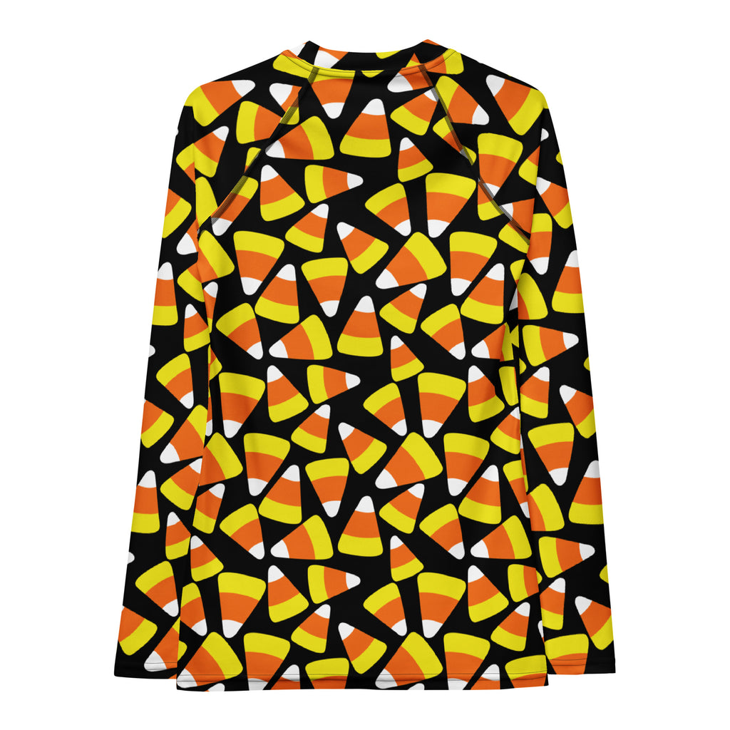 Women's Candy Corn Long Sleeve Rash Guard Swim Shirt – Buttery Soft, Sun Safe UPF 50+ Protection, Quick Dry & 4-Way Stretch Comfort