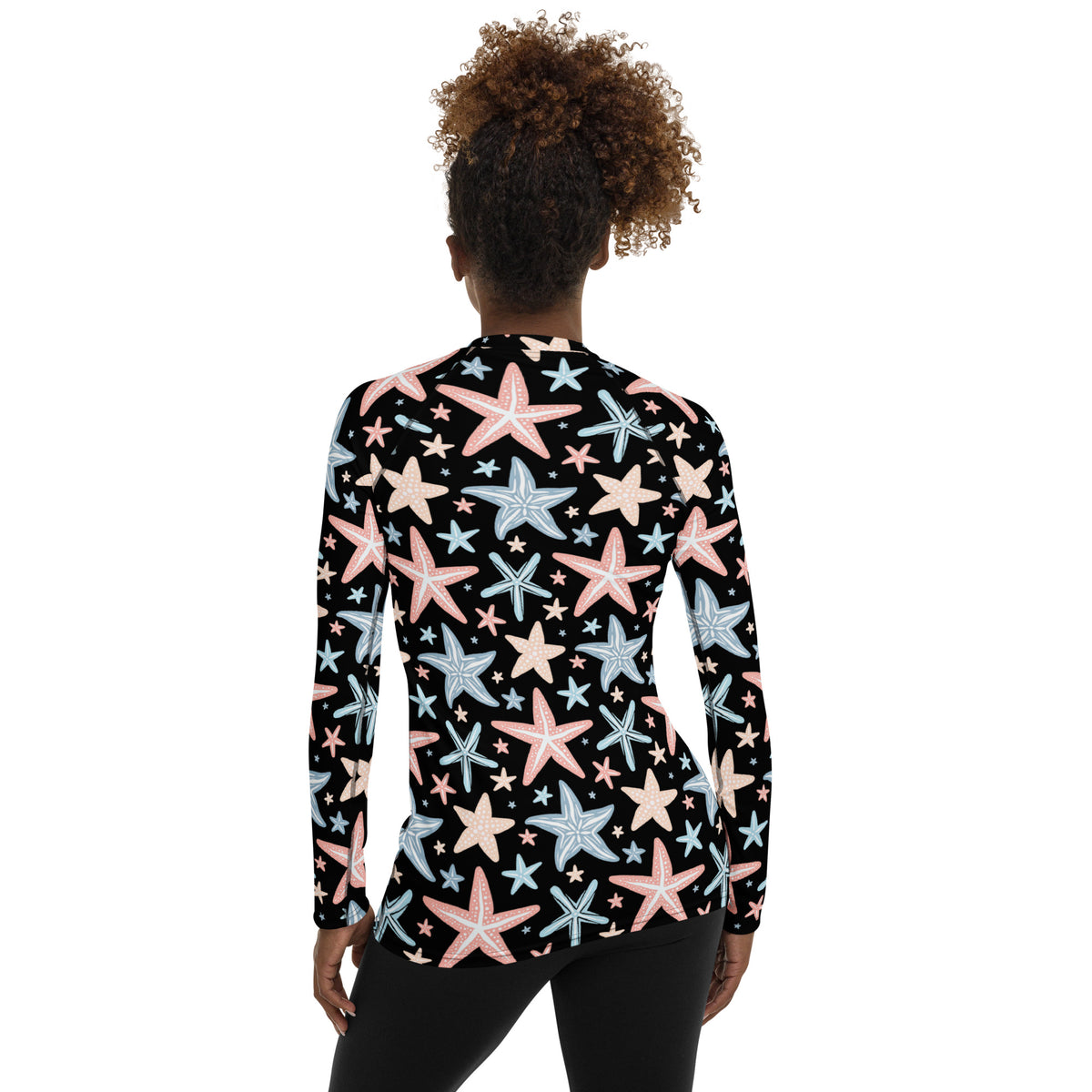 Women's Starfish Long Sleeve Rash Guard Swim Shirt – Buttery Soft, Sun Safe UPF 50+ Protection, Quick Dry & 4-Way Stretch Comfort