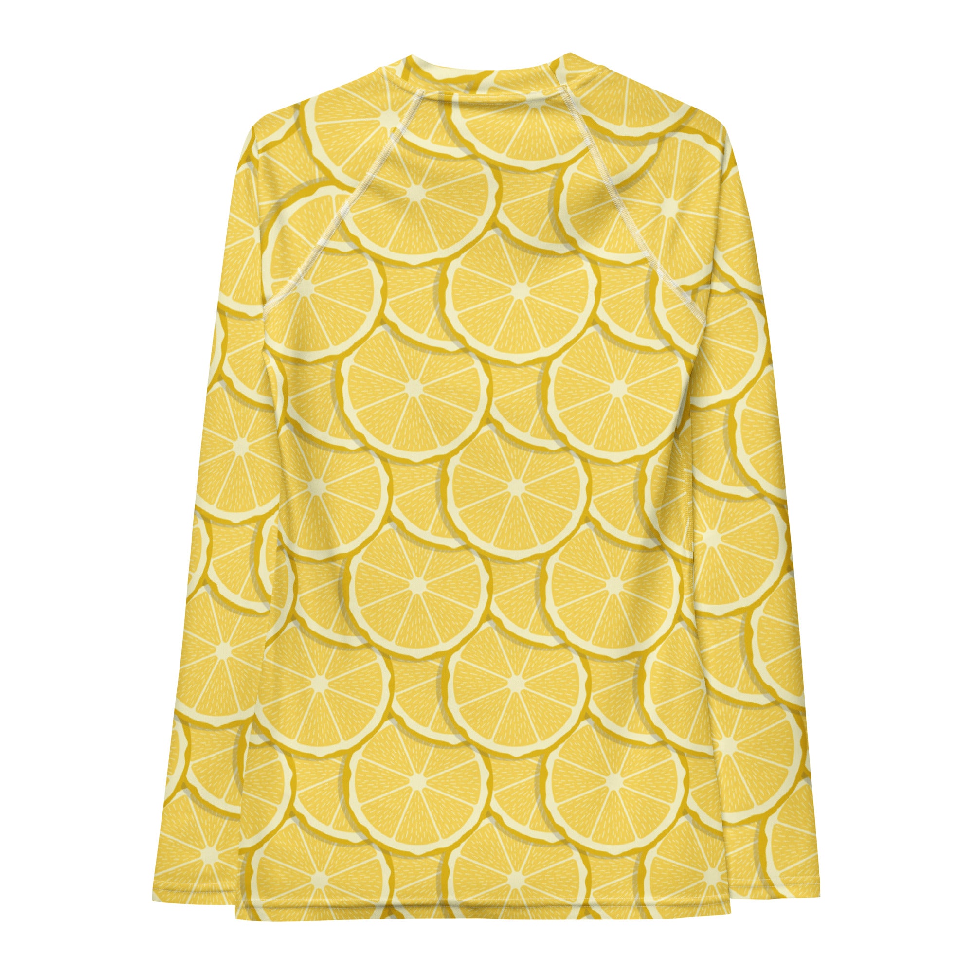 Women's Lemon Slice Long Sleeve Rash Guard Swim Shirt – Buttery Soft, Sun Safe UPF 50+ Protection, Quick Dry & 4-Way Stretch Comfort