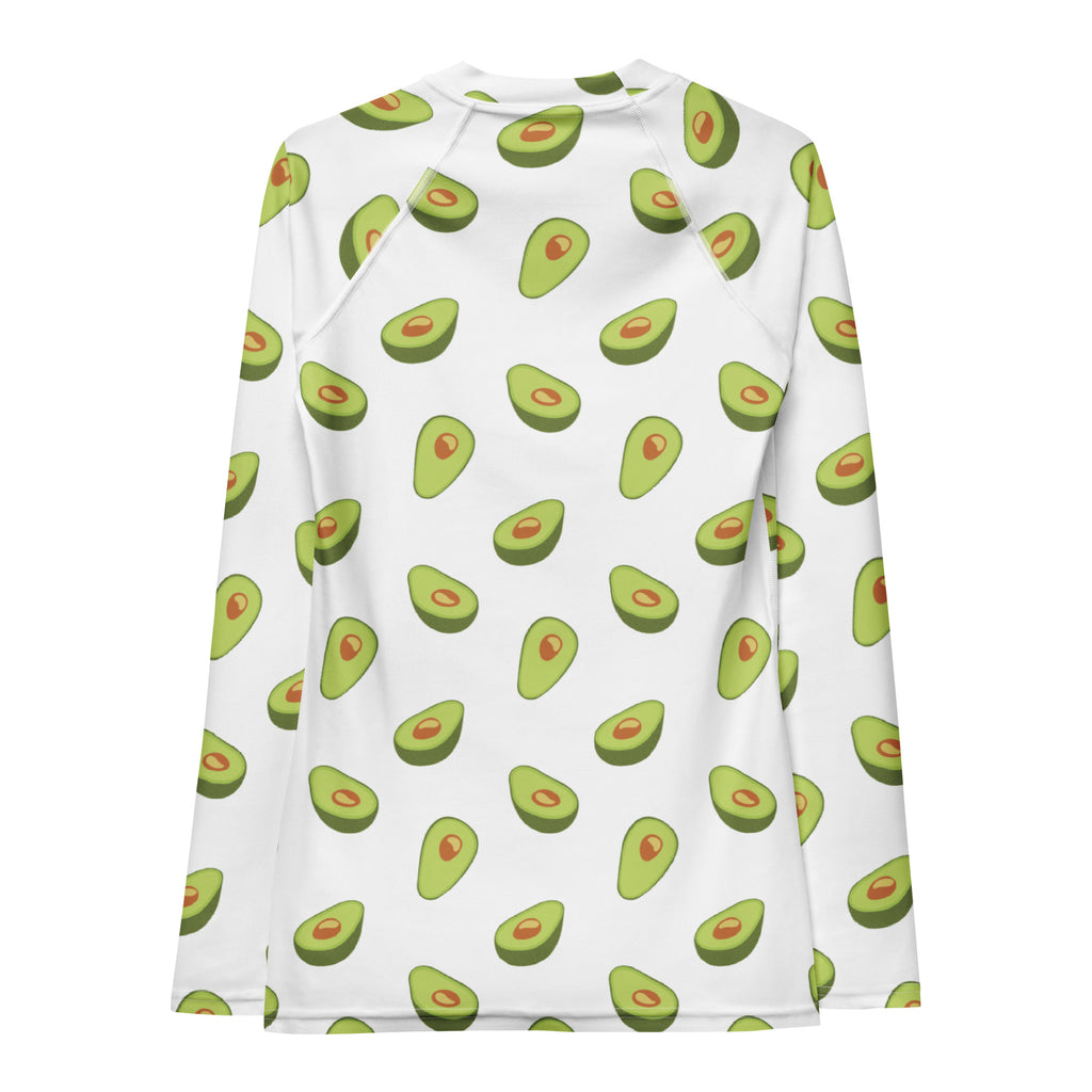Women's Avocado Long Sleeve Rash Guard Swim Shirt – Buttery Soft, Sun Safe UPF 50+ Protection, Quick Dry & 4-Way Stretch Comfort