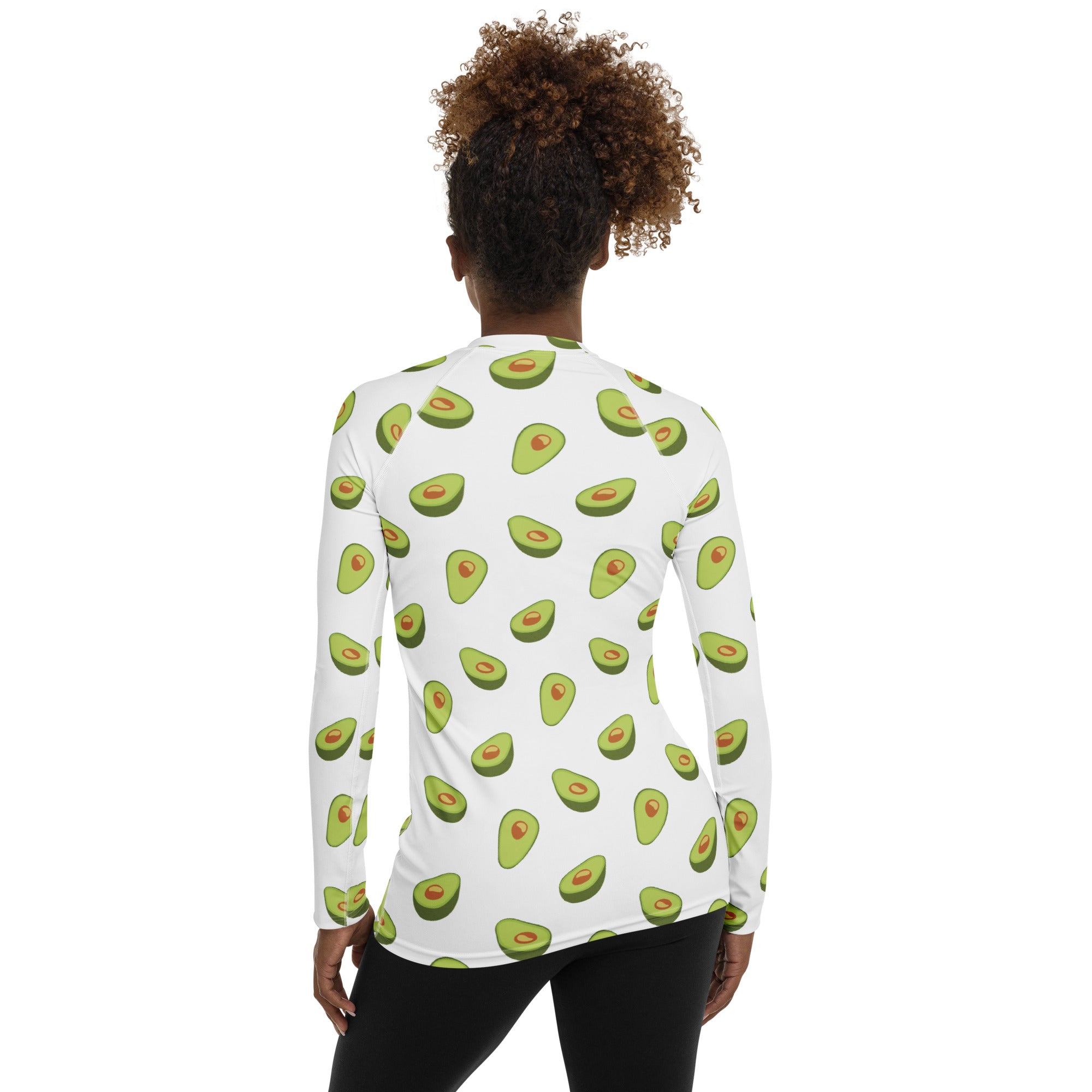 Women's Avocado Long Sleeve Rash Guard Swim Shirt – Buttery Soft, Sun Safe UPF 50+ Protection, Quick Dry & 4-Way Stretch Comfort