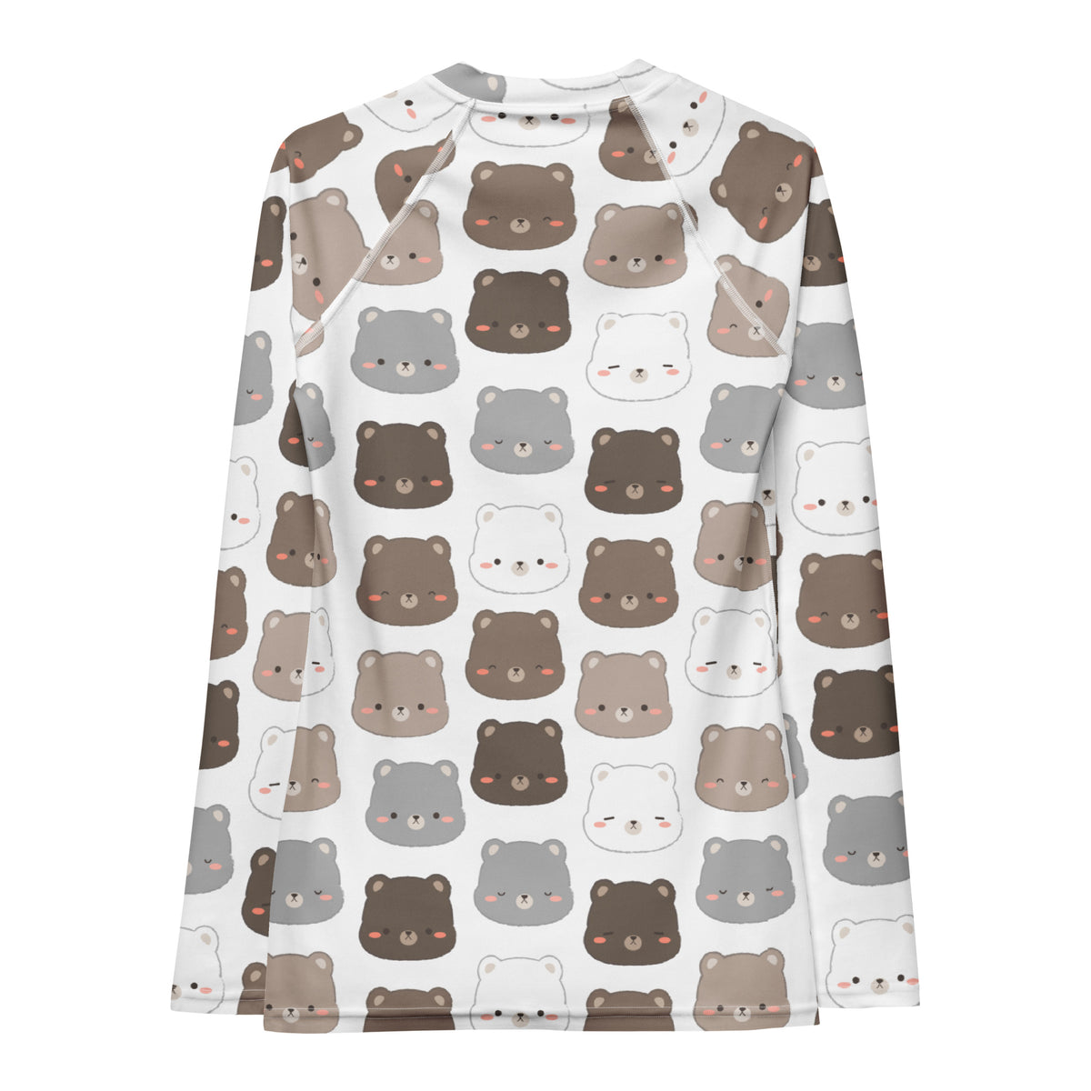 Women's Cute Bear Long Sleeve Rash Guard Swim Shirt – Buttery Soft, Sun Safe UPF 50+ Protection, Quick Dry & 4-Way Stretch Comfort