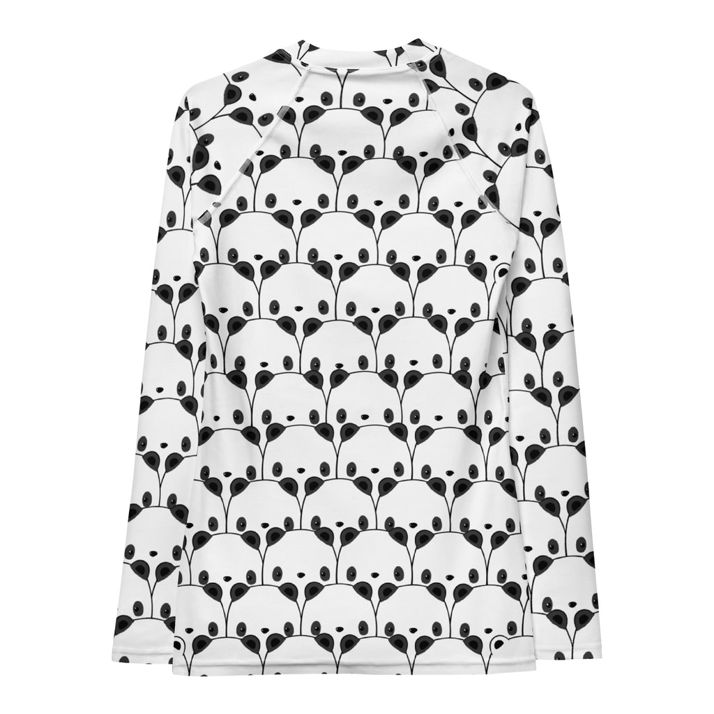 Women's Panda Long Sleeve Rash Guard Swim Shirt – Buttery Soft, Sun Safe UPF 50+ Protection, Quick Dry & 4-Way Stretch Comfort