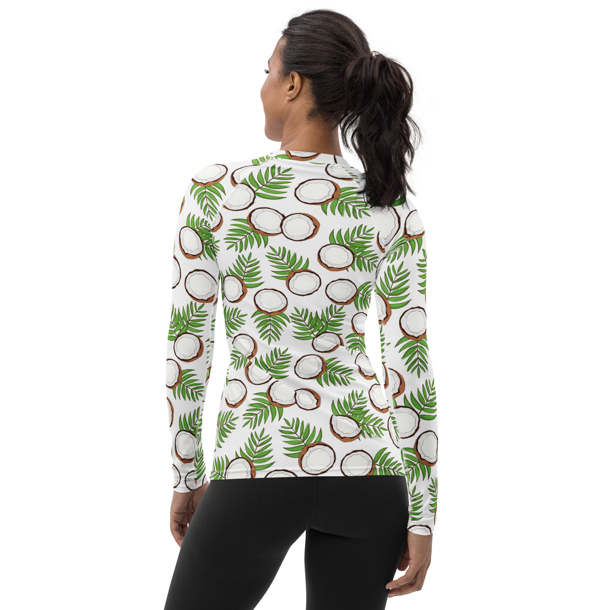 Women's Coconut Long Sleeve Rash Guard Swim Shirt – Buttery Soft, Sun Safe UPF 50+ Protection, Quick Dry & 4-Way Stretch Comfort