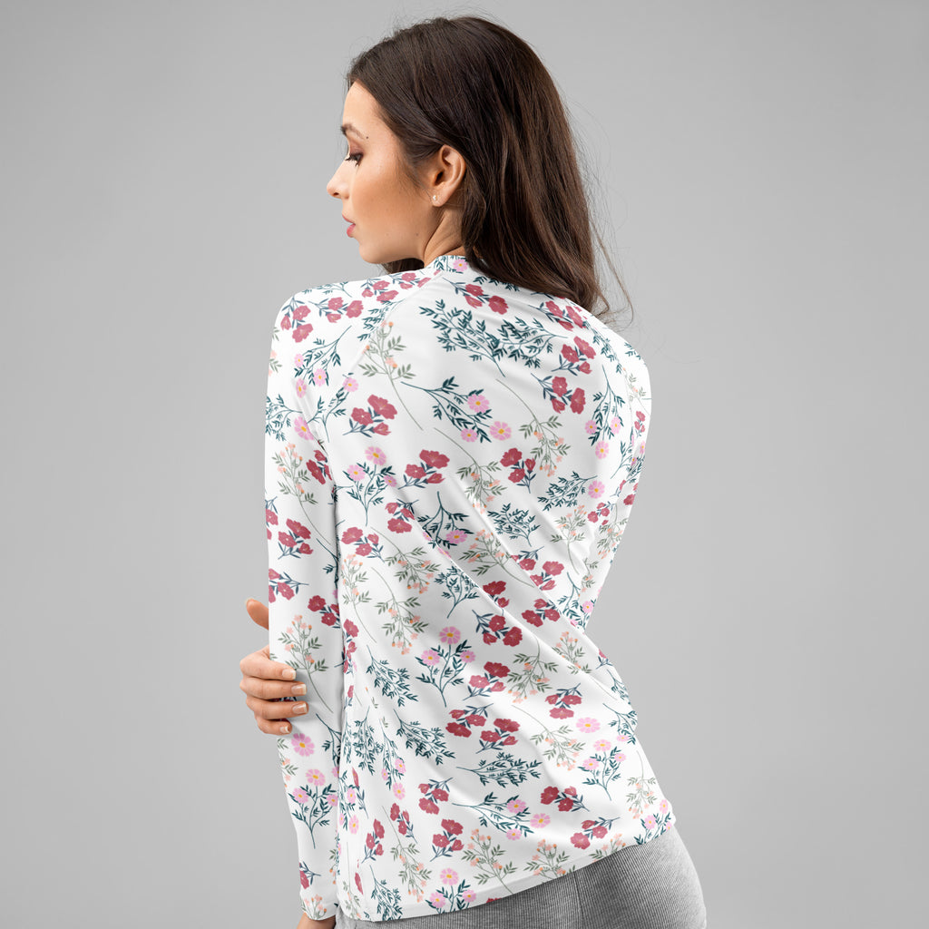 Women's Wildflower Long Sleeve Rash Guard Swim Shirt – Buttery Soft, Sun Safe UPF 50+ Protection, Quick Dry & 4-Way Stretch Comfort