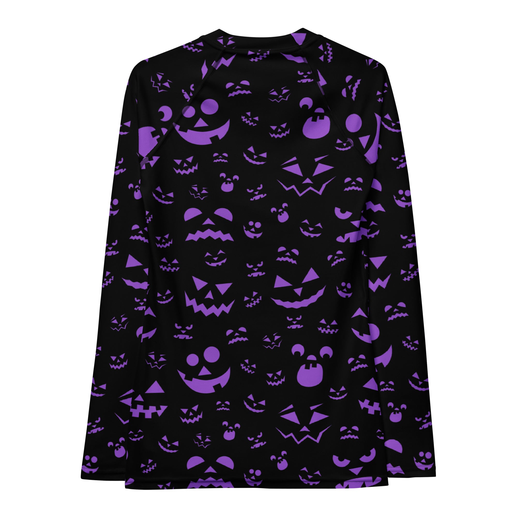 Women's Purple Jack O’ Lantern Long Sleeve Rash Guard Swim Shirt – Buttery Soft, Sun Safe UPF 50+ Protection, Quick Dry & 4-Way Stretch Comfort
