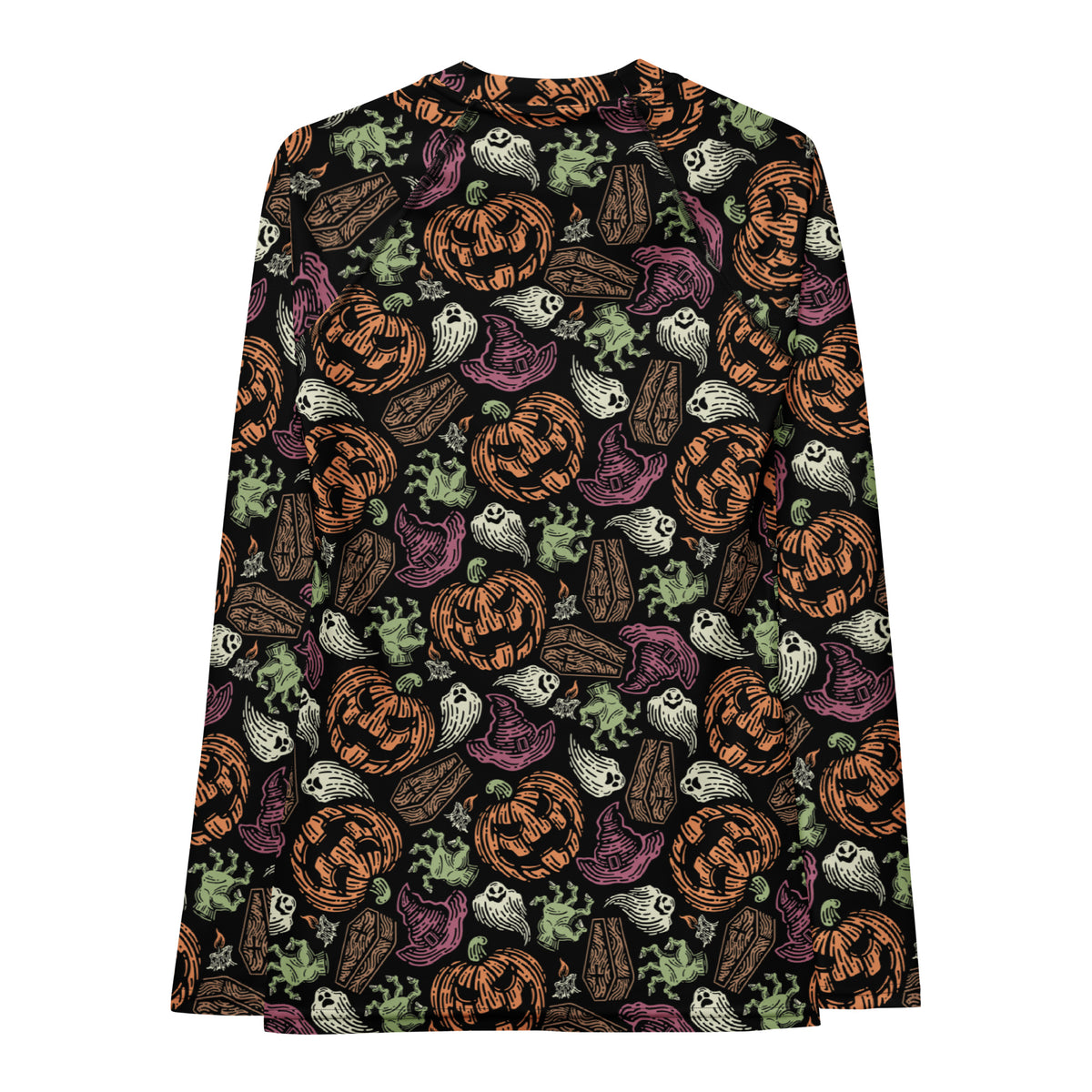 Women's Vintage Halloween Long Sleeve Rash Guard Swim Shirt – Buttery Soft, Sun Safe UPF 50+ Protection, Quick Dry & 4-Way Stretch Comfort
