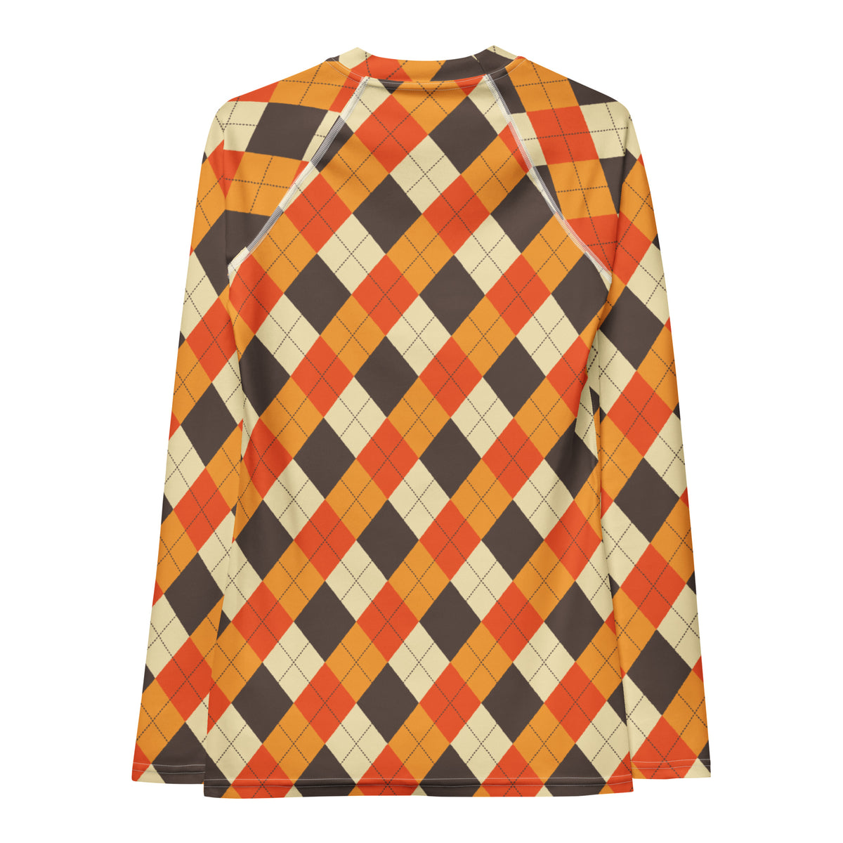 Women's Fall Argyle Long Sleeve Rash Guard Swim Shirt – Buttery Soft, Sun Safe UPF 50+ Protection, Quick Dry & 4-Way Stretch Comfort