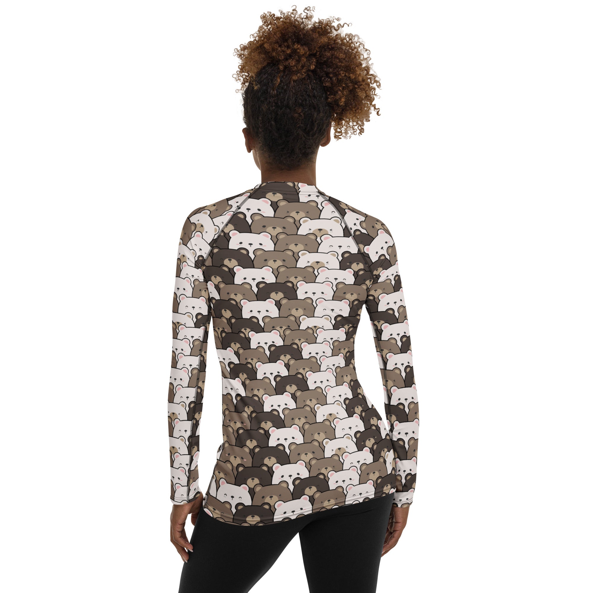 Women's Bear Long Sleeve Rash Guard Swim Shirt – Buttery Soft, Sun Safe UPF 50+ Protection, Quick Dry & 4-Way Stretch Comfort