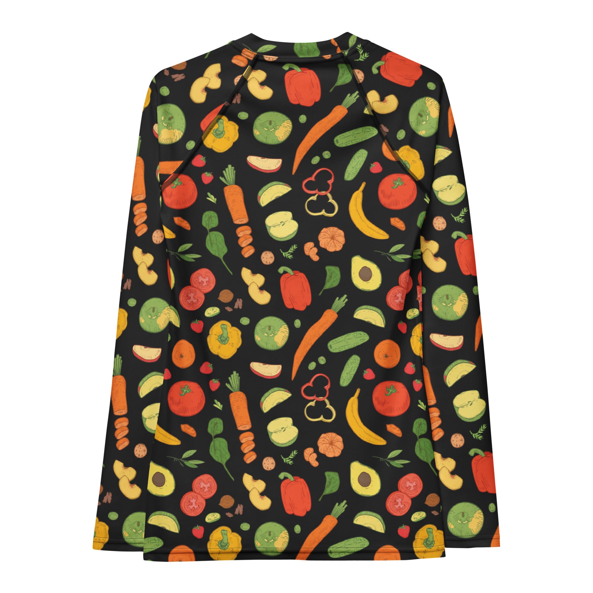 Women's Fruit & Vegetable Long Sleeve Rash Guard Swim Shirt – Buttery Soft, Sun Safe UPF 50+ Protection, Quick Dry & 4-Way Stretch Comfort