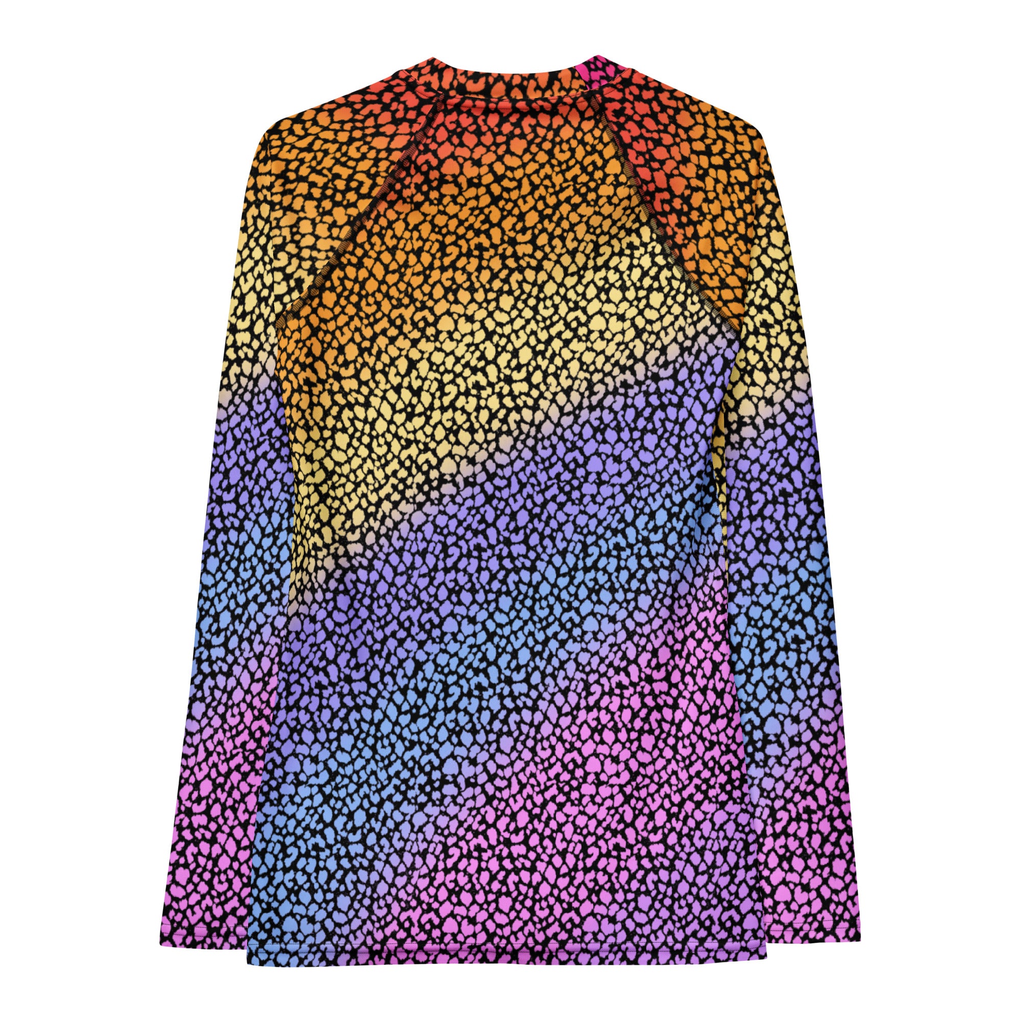 Women's Rainbow Reptile Print Long Sleeve Rash Guard Swim Shirt – Buttery Soft, Sun Safe UPF 50+ Protection, Quick Dry & 4-Way Stretch Comfort