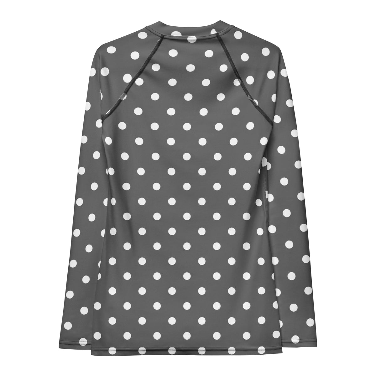 Women's Gray Polka Dot Long Sleeve Rash Guard Swim Shirt – Buttery Soft, Sun Safe UPF 50+ Protection, Quick Dry & 4-Way Stretch Comfort
