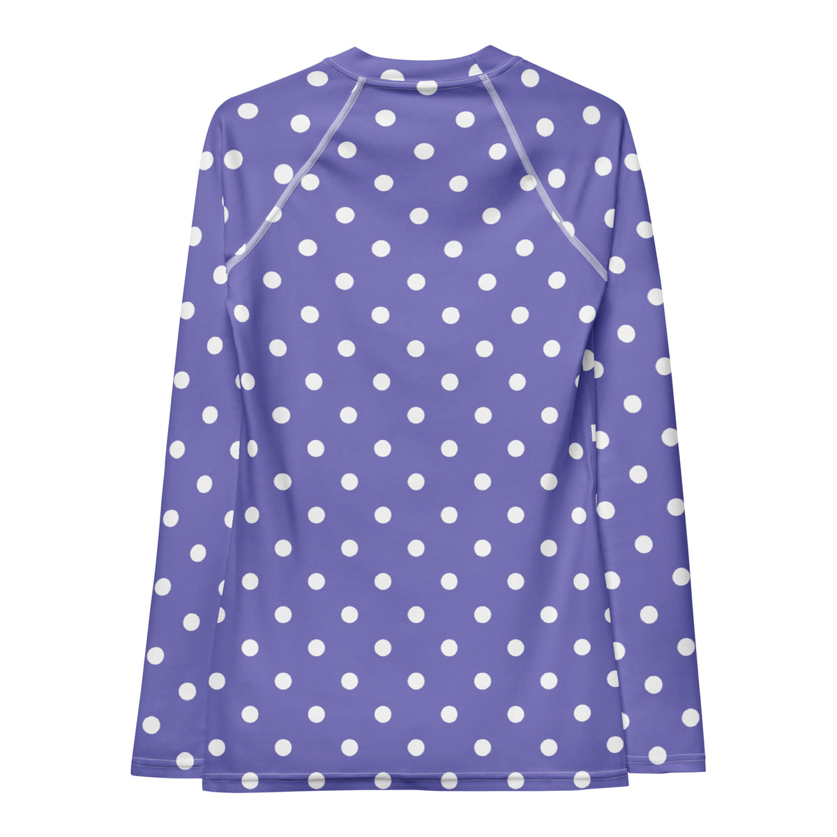Women's Purple Polka Dot Long Sleeve Rash Guard Swim Shirt – Buttery Soft, Sun Safe UPF 50+ Protection, Quick Dry & 4-Way Stretch Comfort