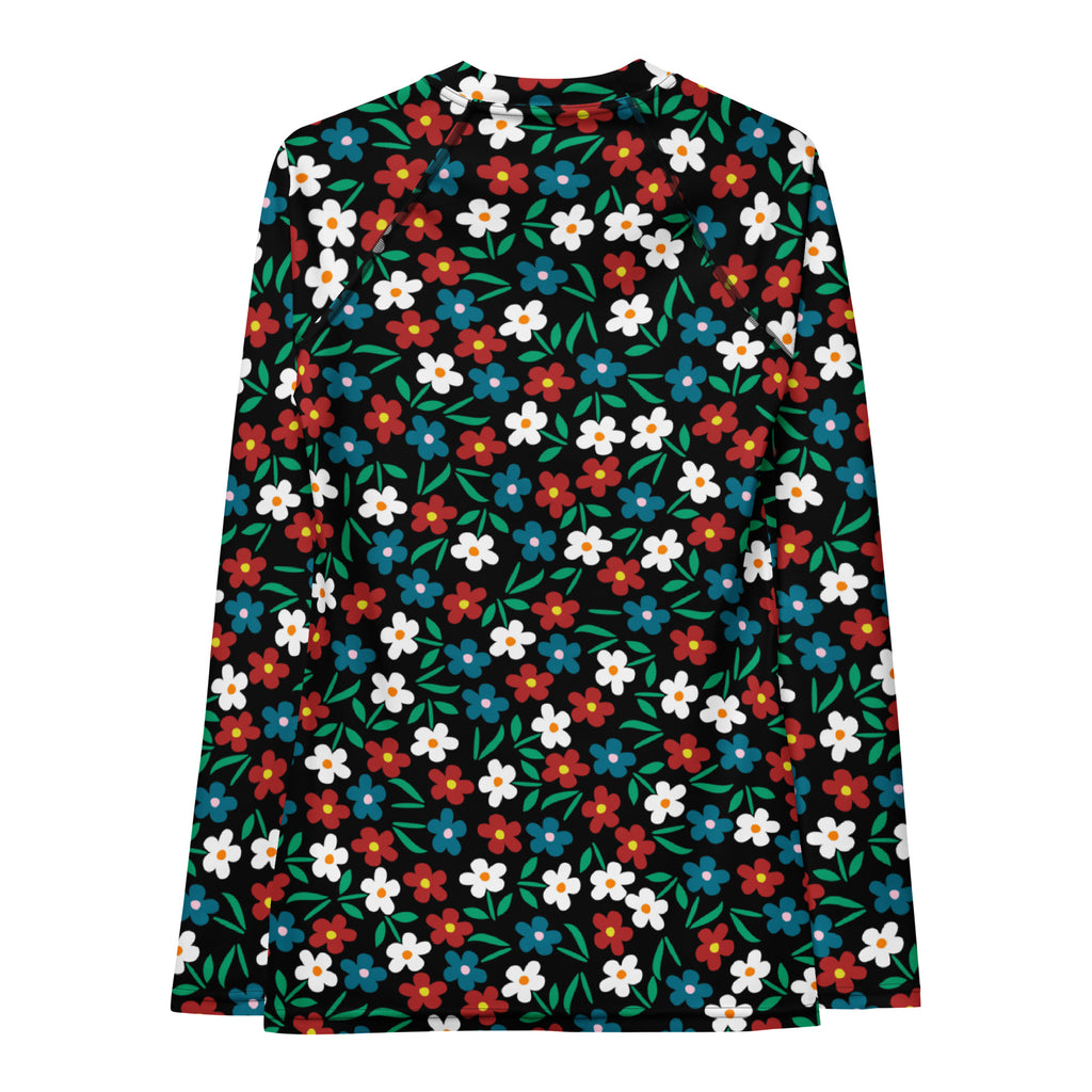 Women's Black Red & Teal Long Sleeve Rash Guard Swim Shirt – Buttery Soft, Sun Safe UPF 50+ Protection, Quick Dry & 4-Way Stretch Comfort