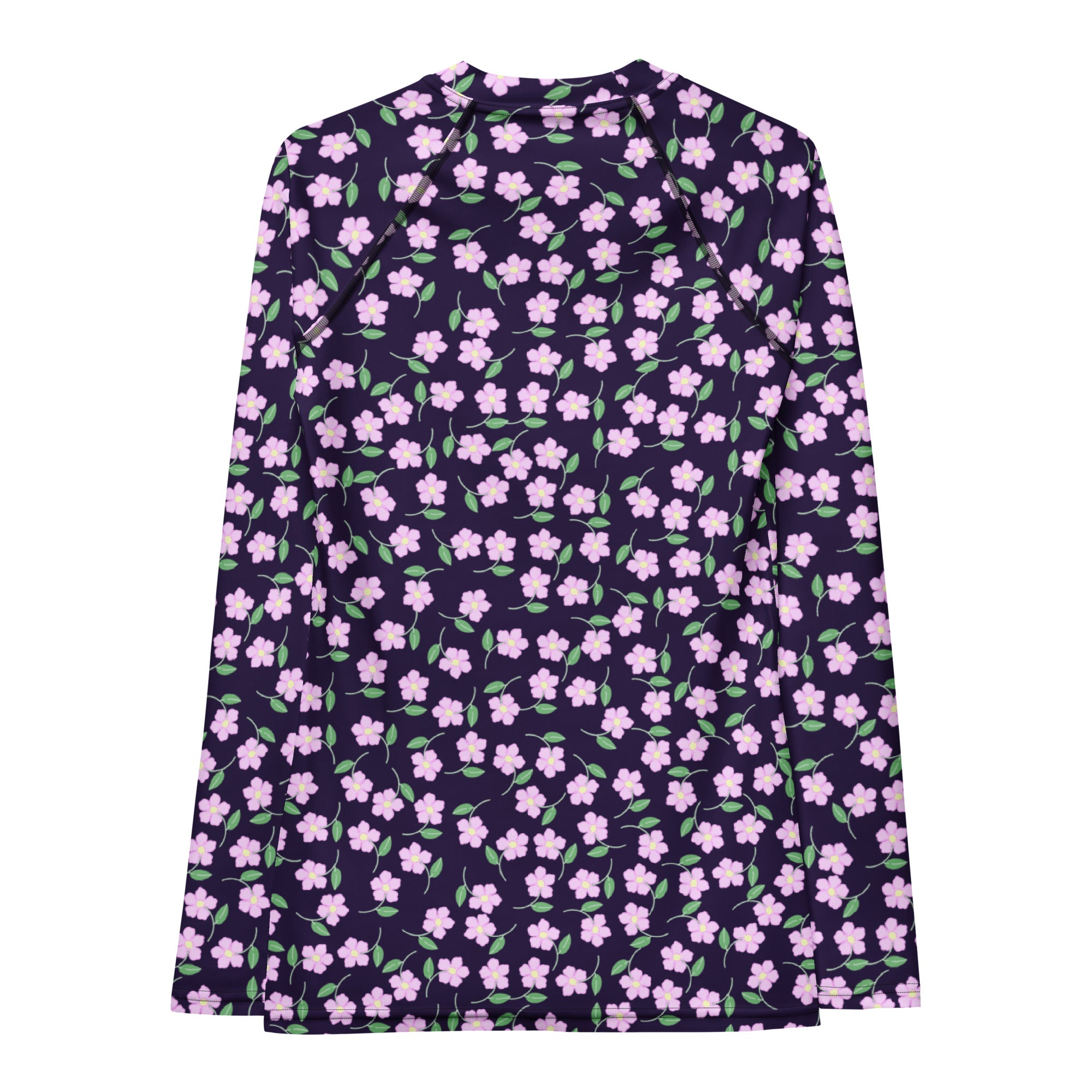 Women's Purple Floral Long Sleeve Rash Guard Swim Shirt – Buttery Soft, Sun Safe UPF 50+ Protection, Quick Dry & 4-Way Stretch Comfort