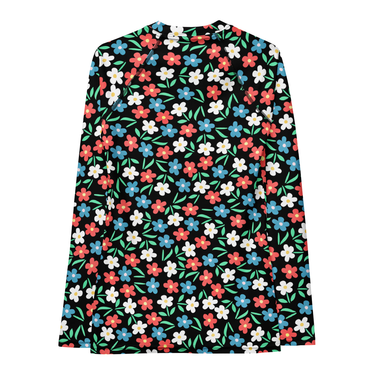 Women's Colorful Flower Long Sleeve Rash Guard Swim Shirt – Buttery Soft, Sun Safe UPF 50+ Protection, Quick Dry & 4-Way Stretch Comfort