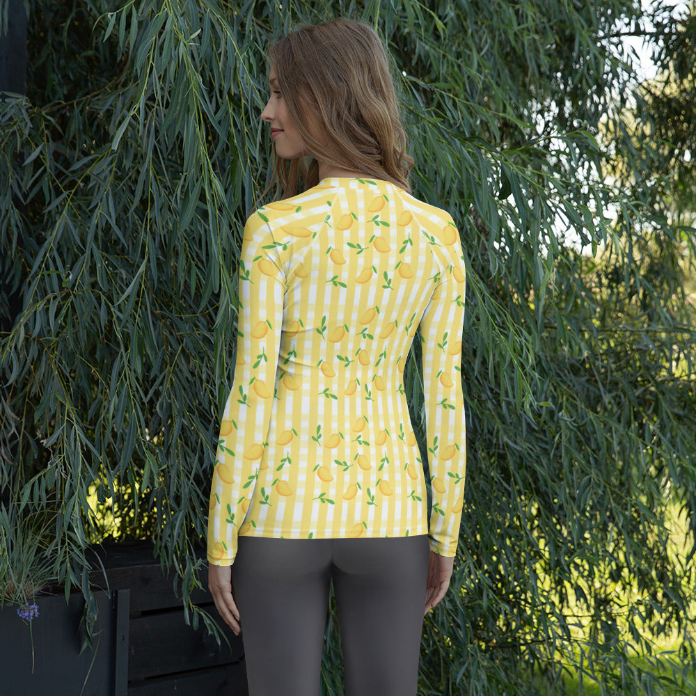 Women's Mango Long Sleeve Rash Guard Swim Shirt – Buttery Soft, Sun Safe UPF 50+ Protection, Quick Dry & 4-Way Stretch Comfort