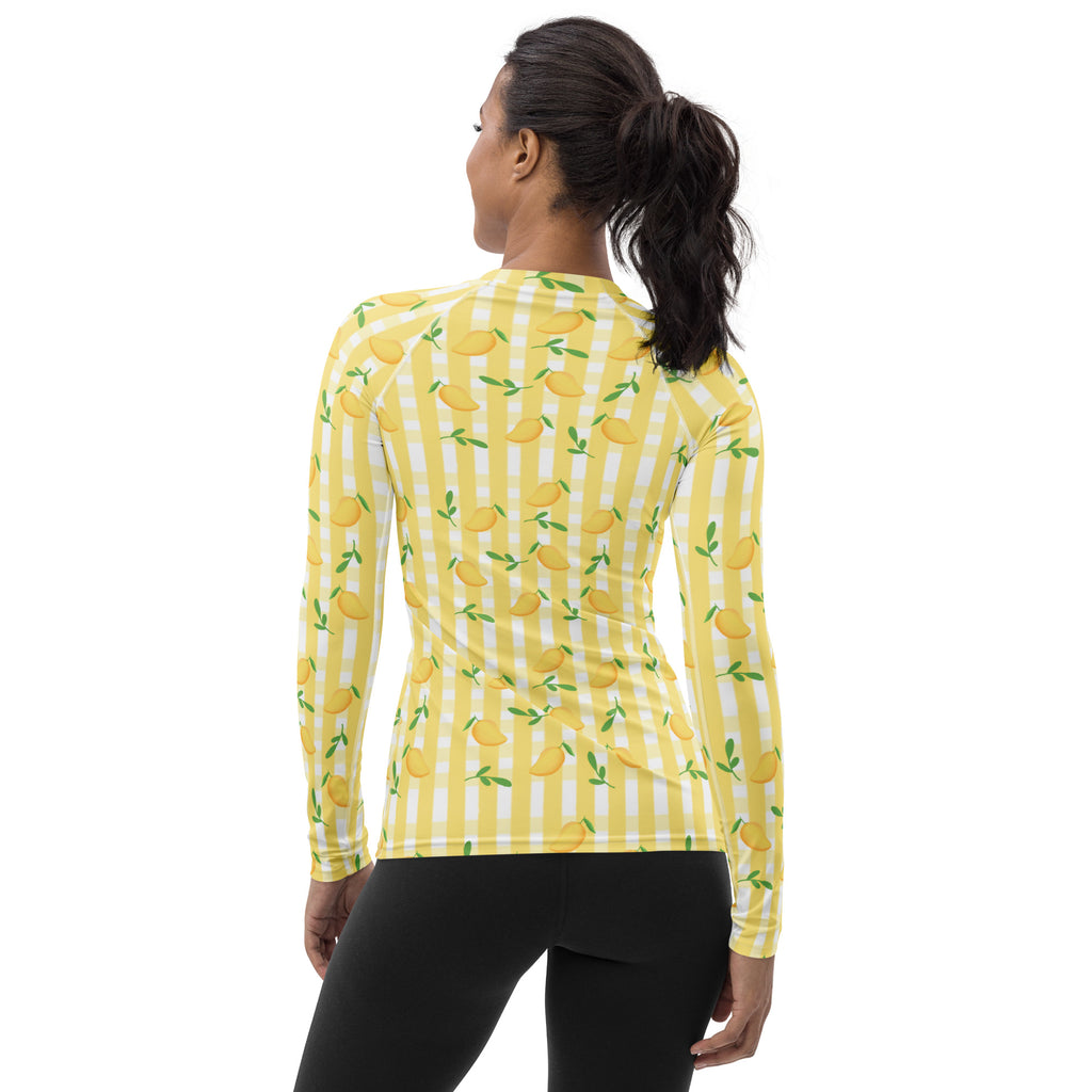 Women's Mango Long Sleeve Rash Guard Swim Shirt – Buttery Soft, Sun Safe UPF 50+ Protection, Quick Dry & 4-Way Stretch Comfort