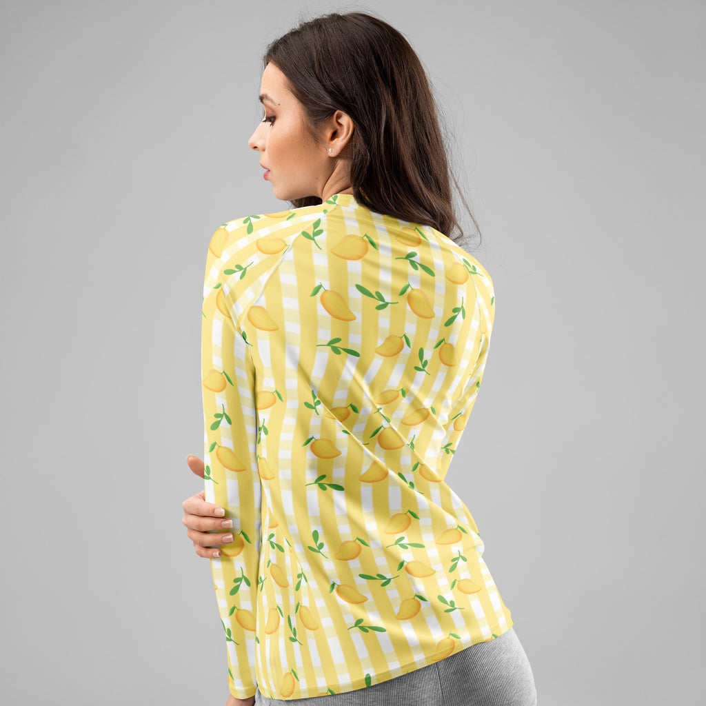 Women's Mango Long Sleeve Rash Guard Swim Shirt – Buttery Soft, Sun Safe UPF 50+ Protection, Quick Dry & 4-Way Stretch Comfort