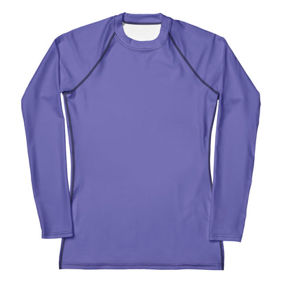 Women's Purple Buttery Soft Long Sleeve Rash Guard Swim Shirt With UPF 50+